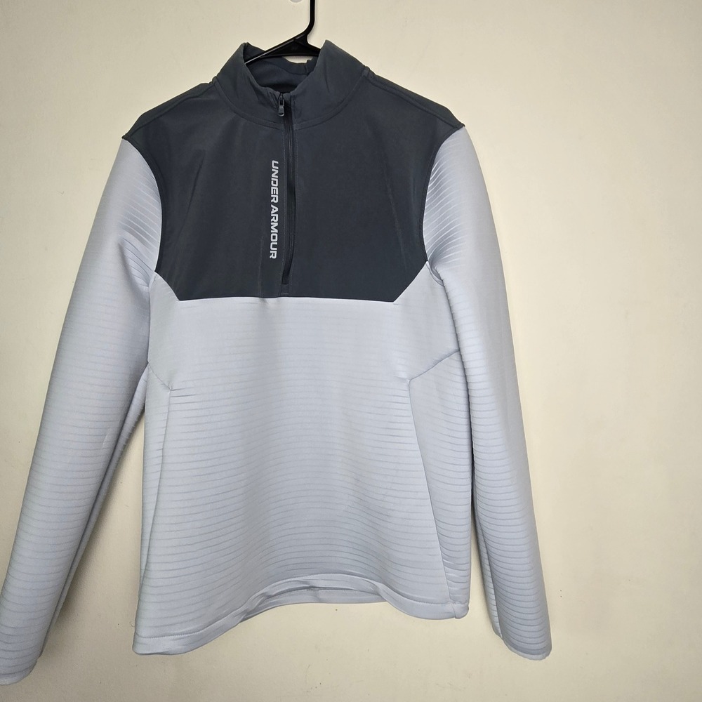 Under Armour Storm Daytona Half Zip Golf Pullover Mens Gray 1366280 Medium